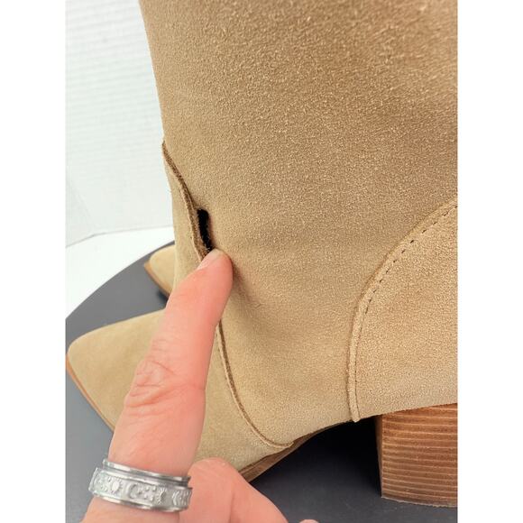 Steve Madden Calabria Womens Size 6M Tan Brown Leather Ankle Boots Booties - Picture 5 of 13